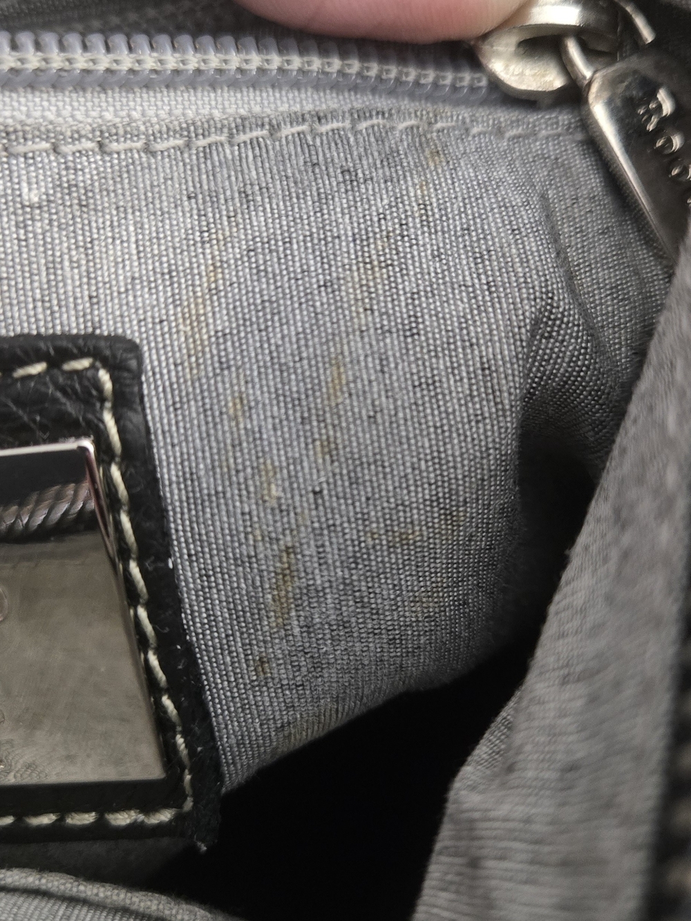 Roots Black Vintage Crossbody Bag with Silver Hardware - Picture 7 of 7